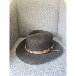 Black Wool Western Hat Men's Size L